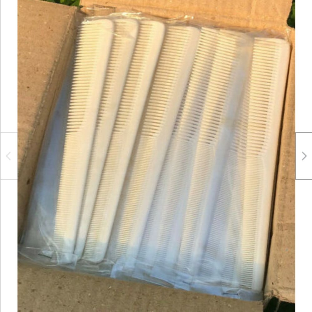 New BULK WHOLESALE LOT 120 White Barber Hairdresser Stylist Cutting Styling Comb